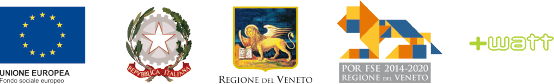 Unione Europea - Repubblica Italiana - Regione del Veneto - POR FSE 2014-2020 - +Watt