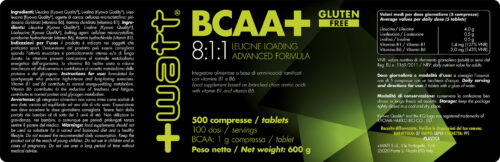 Etichetta BCAA+ 8:1:1 Compresse