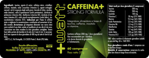 Etichetta Caffeina+ Strong Formula