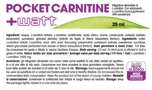 Etichetta Pocket Carnitine