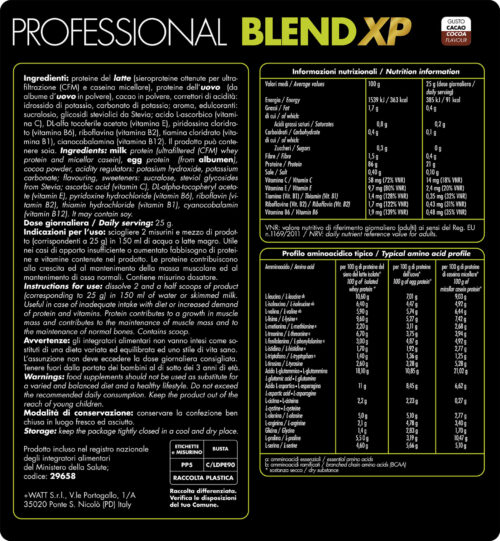 Etichetta Professional Blend XP