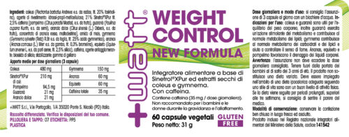 Etichetta Weight Control New Formula